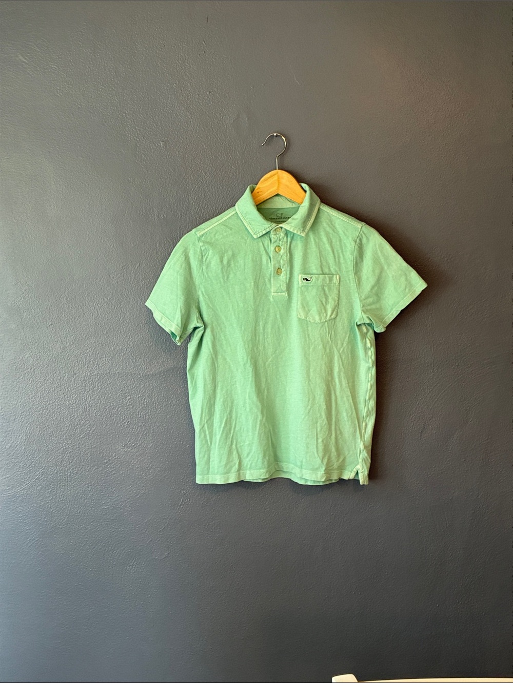 Vineyard Vines Mint Short Sleeve Cotton Polo Shirt Large